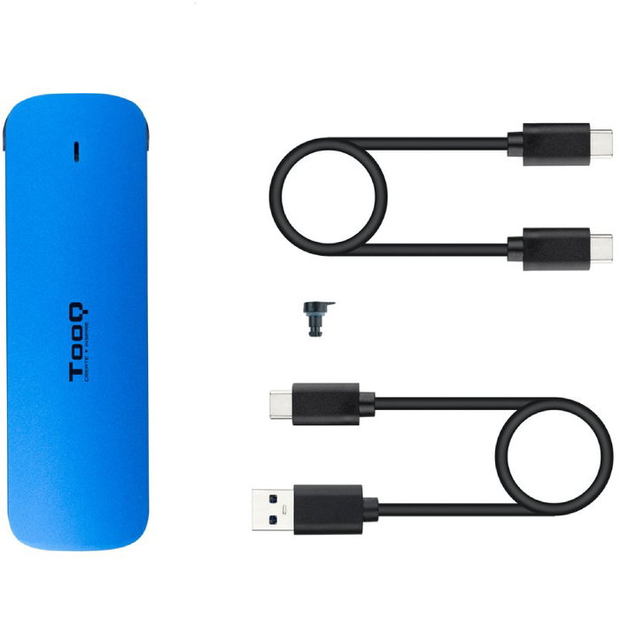 Tooq Caja Externa M.2 NVMe USB 3.1 Gen2 Aluminio Azul